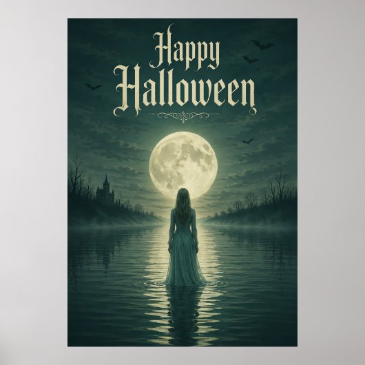 Prettig Halloween Ethische Gothische Maneschijn Si Poster (Voorkant)