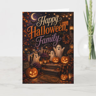 Prettig Halloween Familie Kaart