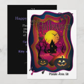 Prettig Halloween Feest "Snoep of een grap" Magisc Feestdagenkaart (Voorkant / Achterkant)