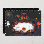 Prettig Halloween Feest "Snoep of een grap" Magisc Kaart (Voorkant / Achterkant)