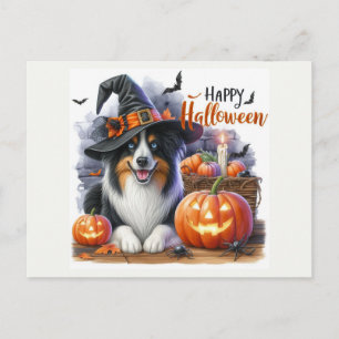 Prettig Halloween Feest voor hondenliefhebbers Briefkaart