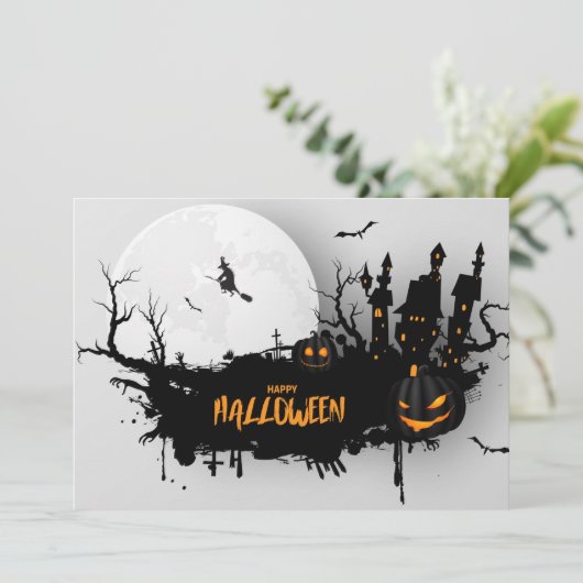 Prettig Halloween Feestdagenkaart (Staand voorkant)