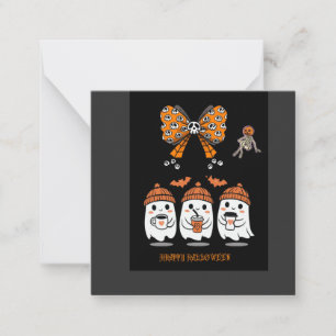 Prettig Halloween - fijne spook koffie Notitiekaartje