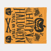 Prettig Halloween Fleece Deken (Voorkant (Horizontaal))