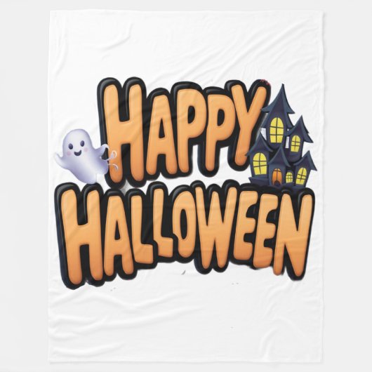 Prettig Halloween Fleece Deken (Voorkant)
