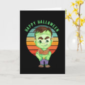 Prettig Halloween - frankenstein Kaart (Gele Bloem)
