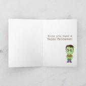 Prettig Halloween - frankenstein Kaart (Binnen)