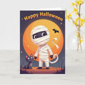 Prettig Halloween Funkaart Kaart (Gele Bloem)