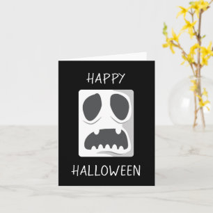 Prettig Halloween Geest Gezicht Kaart