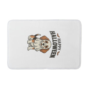 Prettig Halloween Geest Hond Vintage Gravure Shirt Badmat