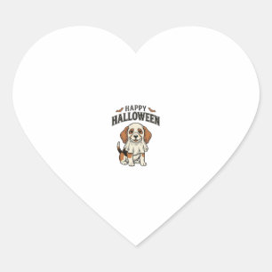 Prettig Halloween Geest Hond Vintage Gravure Shirt Hart Sticker