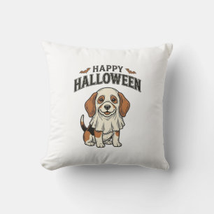Prettig Halloween Geest Hond Vintage Gravure Shirt Kussen