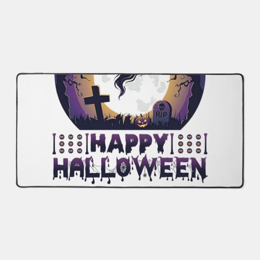 Prettig Halloween Geest Vleermuizen Spinnen_1 Bureaumat (Voorkant)