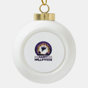 Prettig Halloween Geest Vleermuizen Spinnen_1 Keramische Bal Ornament
