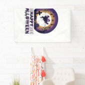 Prettig Halloween Geest Vleermuizen Spinnen_1 Spandoek (Insitu)