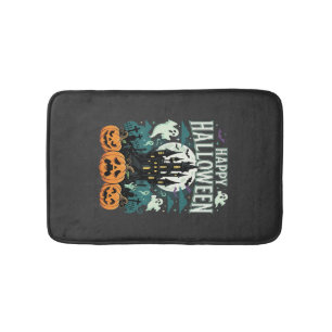 Prettig Halloween Geheime Kasteel Spoken en Pompoe Badmat