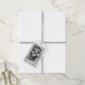 Prettig Halloween. Getergde schedel Cadeaulabel (Met Touw)