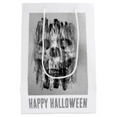 Prettig Halloween. Getergde schedel Medium Cadeauzakje (Achterkant)
