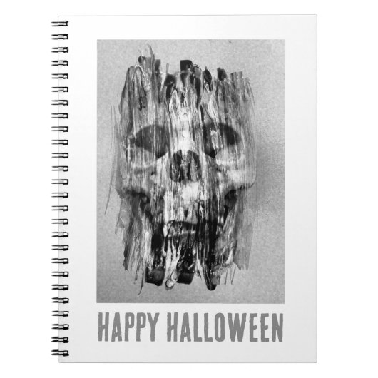 Prettig Halloween. Getergde schedel Notitieboek (Voorkant)