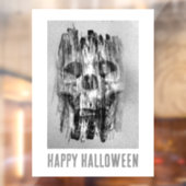 Prettig Halloween. Getergde schedel Raamsticker (Vel 2)