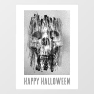 Prettig Halloween. Getergde schedel Raamsticker