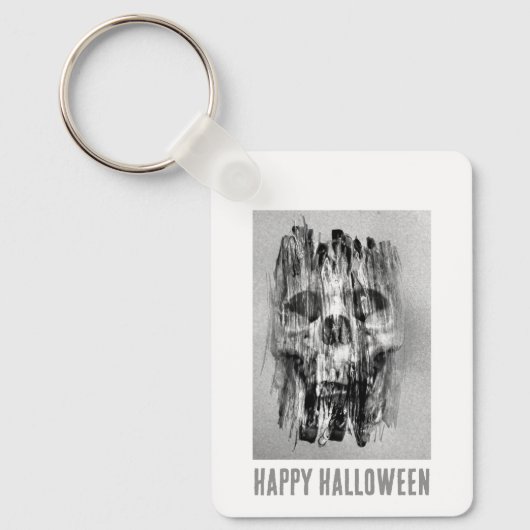 Prettig Halloween. Getergde schedel Sleutelhanger (Voorkant)