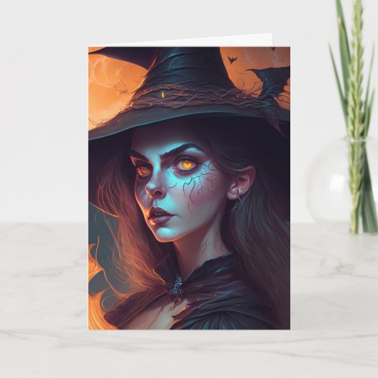 Prettig Halloween gewenst | Heks Puns Kaart (Voorkant)