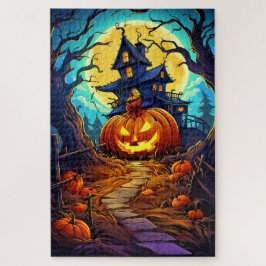 Prettig Halloween | Gezellig spookhuis Legpuzzel