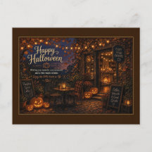 Prettig Halloween Gezellige Koffiezaak Postkaart