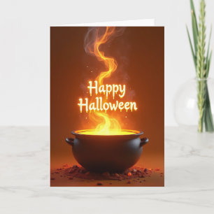 Prettig Halloween-gloeiende kaart