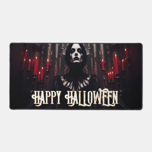Prettig Halloween – Gotische donkere viering Bureaumat (Voorkant)