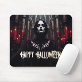 Prettig Halloween – Gotische donkere viering Muismat (Met muis)