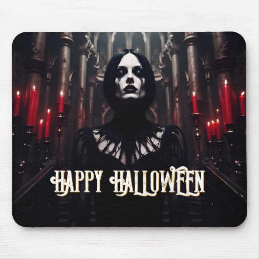 Prettig Halloween – Gotische donkere viering Muismat (Voorkant)