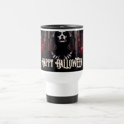 Prettig Halloween – Gotische donkere viering Reisbeker (Center)
