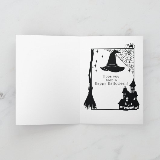 Prettig Halloween graf kaart (Binnen)