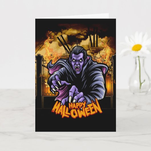 Prettig Halloween graf kaart (Kleine Plant)