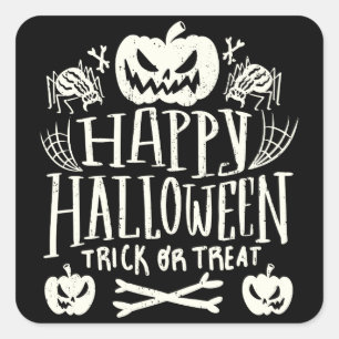 Prettig Halloween, Grappig en eng seizoen Vierkante Sticker