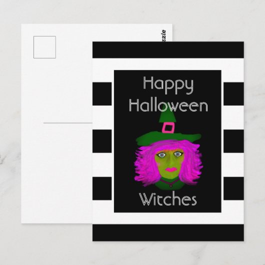 Prettig Halloween Grappige Boosaardige Heks Citate Briefkaart (Voorkant / Achterkant)
