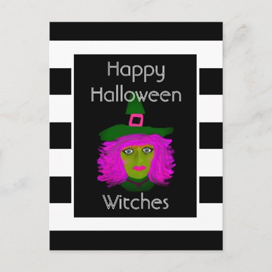 Prettig Halloween Grappige Boosaardige Heks Citate Briefkaart (Voorkant)