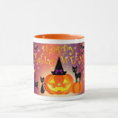 Prettig Halloween Grappige Helder Pompoms Feest Mok (Midden)