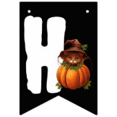 PRETTIG HALLOWEEN GRAPPIGE KAT POMPOEN VLAGGETJES (Tweede vlag)