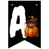 PRETTIG HALLOWEEN GRAPPIGE KAT POMPOEN VLAGGETJES (Derde vlag)