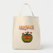 Prettig Halloween grappige Pompoen Tote Bag (Voorkant)