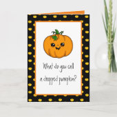 Prettig Halloween | Grappige Pompoenen Puns Kaart (Voorkant)