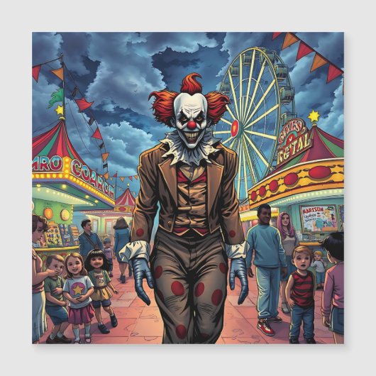 Prettig Halloween | Griezelfiguur Clown (Voorkant)