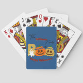 Prettig Halloween Griezelfiguur Pompoen Pokerkaarten (Achterkant)