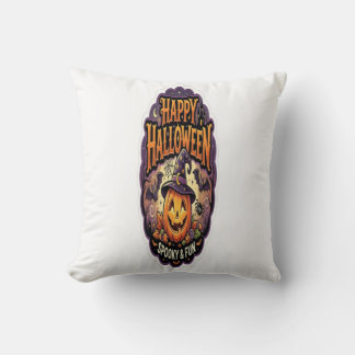 Prettig Halloween Griezelig & Leuk Cute Pompoen He Kussen