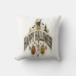 Prettig Halloween Griezelig & Leuk Cute Pompoen He Kussen