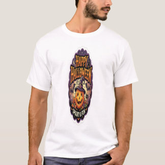 Prettig Halloween Griezelig & Leuk Cute Pompoen He T-shirt