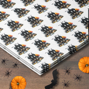 Prettig Halloween Griezelig Patroon Tissuepapier